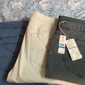 70% Savings- 3 of Tommy Bahama chino pants that are 36x34, for $50.00 each pair